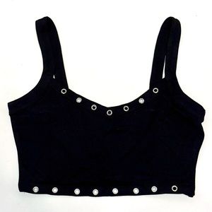 Killstar black scene rivet crop top bralette - NWT size women’s medium